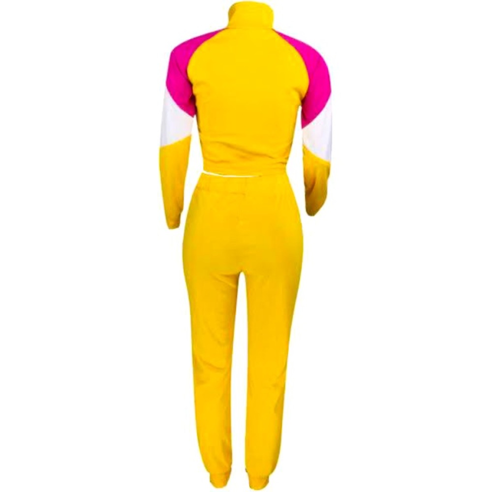 NWT Two Piece Pink and Yellow Tracksuit sizes s/m/l available - Picture 2 of 4